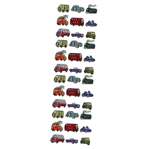 Housoutil 4 Sätze Cartoon -autoaufkleber Tuch An Bestickt Form Flecken Tücher Kleidung Patches Reparieren Stickaufnäher Aufnähen Dekorative Nähflicken Flicken Nähen Baumwolle 9 Stück * 4 von Housoutil