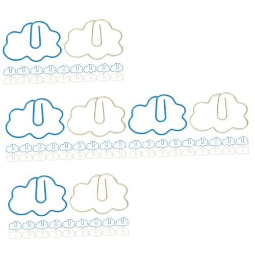 Housoutil 4 Sätze Cloud Shaped Paper Clips Cartoon Bookmark Clips Milchweiß Flexible Und Praktische Büroklammern Für Dokumente Und Notizen 20 Stück * 4 Housoutil 4 Sätze Cloud Shaped Paper Clips Cartoon Bookmark Clips Milchweiß Flexible Und Praktische Büroklammern Für Dokumente Und Notizen 20 Stück * 4 von Housoutil