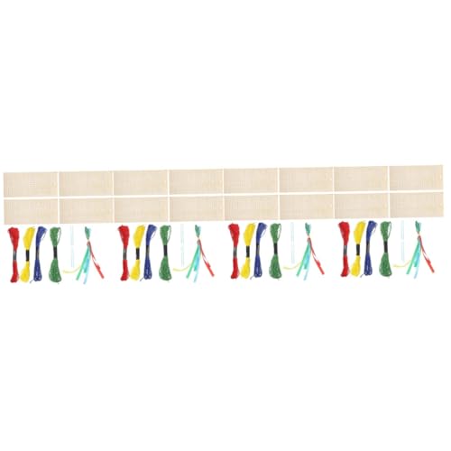 Housoutil 4 Sätze DIY Holz Lesezeichen Blanko Holz Lesezeichen für Kreuzstich Fäden und Nadeln Bastelset für Scrapbooking und von Housoutil
