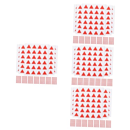 Housoutil 4 Sätze Dreieckaufkleber Klein Scrapbooking Büroaufkleber, Leeres Etikett Markierungsaufkleber Selber Machen Selbstklebender Aufkleber Etikettenaufkleber Rot 576 Stück * 4 von Housoutil
