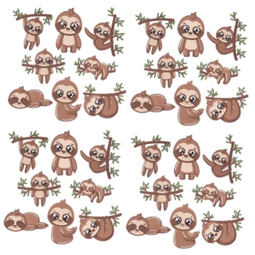 Housoutil 4 Sätze Faultier-patch Stickerei Faultier-patches Karikatur Anime-patches Jack Lustig Hallo Faultierförmige Applikation Faultier Bestickte Aufnäher Bestickt Banner 8 Stücke * 4 von Housoutil