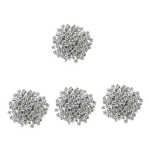 Housoutil 4 Sätze Fußball Perlen Polymer Für Diy Schmuckherstellung Bastelperlen Für Armbänder Und Bastelmaterialien Für Schlüsselanhänger Und Accessoires 100 Stück * 4 von Housoutil