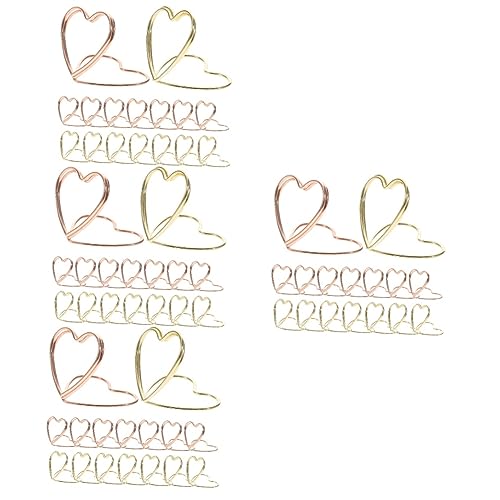 Housoutil 4 Sätze Love Paper Pin Geformt Clips Einfach Büroklammern Groß Neuartige Büroklammern Office-dokumentenklammern Rechnungen Fixieren Büroklammer Beschichtungslegierung 24 Stück * 4 von Housoutil