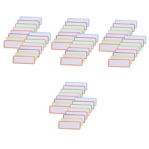 Housoutil 4 Sätze Magnetische Beschriftungsaufkleber Wiederverwendbare Abwischbare Für Kühlschrank Whiteboard Und Metallflächen Je 54 Stück * 4 von Housoutil