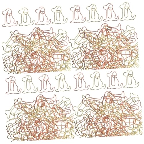 Housoutil 4 Sätze Mehrfarbige Lesezeichen Hund Welpenclip Tier-büroklammer Geformte Papierklammern Schulsachen Büroklammern Schöne Büroklammer Papierclip Rostfreier Stahl 50 Stück * 4 von Housoutil