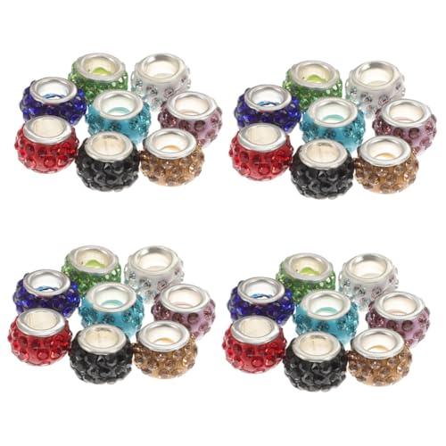 Housoutil 4 Sätze Polymer Clay Perlen Diy Schmuck Spacer Perlen Für Armbänder Und Weiß Helllila Schwarz Kristallgelb Hellgrün Rot Für Bastelprojekte Und Schmuckherstellung 80 Stück * 4 von Housoutil