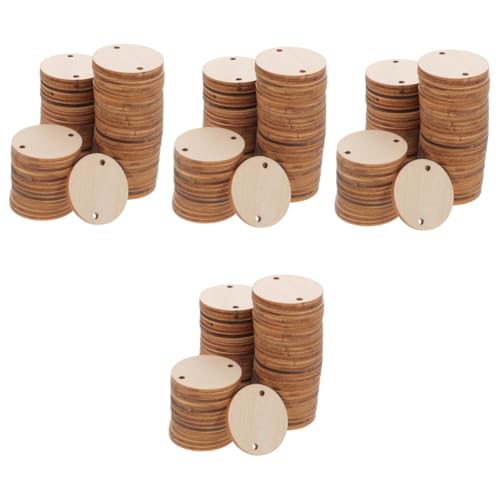 Housoutil 4 Sätze Runde Holzscheiben Unbehandelte Holzplatten Für Diy Basteln Tischdeko Hochzeit Firmung Dicke Vielseitige Gestaltungsmöglichkeiten 100 Stück * 4 von Housoutil