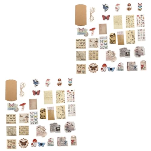 Housoutil 4 Sätze Vintage Aufkleber Set Selbstklebende Tier Dekoration für Scrapbooking und Diy Projekte für Kreative Bastelideen Verschönerung von Alben und Tagebüchern von Housoutil