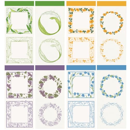 Housoutil 4 Sätze Vintage Scrapbook Dekoratives Memo für Diy Scrapbooking Journal und Bastelprojekte mit Botanischen Mustern für Kartenherstellung und Housoutil 4 Sätze Vintage Scrapbook Dekoratives Memo für Diy Scrapbooking Journal und Bastelprojekte mit Botanischen Mustern für Kartenherstellung und von Housoutil