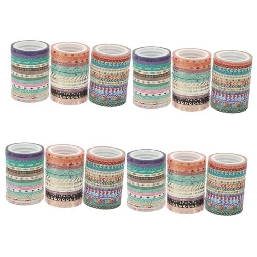 Housoutil 4 Sätze Washi Tape Dekorative Klebebänder Für Scrapbooking Handbuch Dekorationen Diy Projekte Einfach Abreißbar Klebereste Für Geschenkpapiere Und Bastelarbeiten 48 Rollen * 4 Housoutil 4 Sätze Washi Tape Dekorative Klebebänder Für Scrapbooking Handbuch Dekorationen Diy Projekte Einfach Abreißbar Klebereste Für Geschenkpapiere Und Bastelarbeiten 48 Rollen * 4 von Housoutil