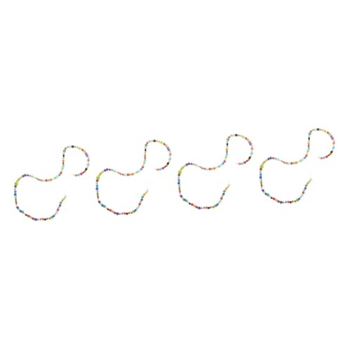Housoutil 4 Saiten Glasperlen Flach Kleine Spacer Perlen für DIY Armbänder Schmuckherstellung Langlebig und Kreativ Verziert für Handwerksprojekte und Geschenkideen von Housoutil