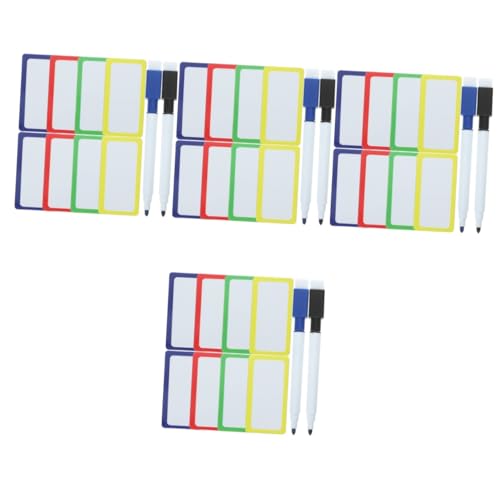 Housoutil 4 Sets Magnetische Whiteboard Aufkleber Magnete Magnetisch Abwischbare Etiketten Whiteboards Klebrige Magnetische Trockenlöschetiketten Magnetische Etiketten Zufällige Farbe von Housoutil