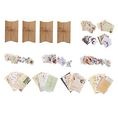 Housoutil 4 Sets Taschenmaterialpaket Wiederverwendbare Aufkleber Vintage Journaling Zubehör Bastelpapier Für Süße Ästhetische Scrapbook Dekoration Journal Dekoratives Papier Housoutil 4 Sets Taschenmaterialpaket Wiederverwendbare Aufkleber Vintage Journaling Zubehör Bastelpapier Für Süße Ästhetische Scrapbook Dekoration Journal Dekoratives Papier von Housoutil