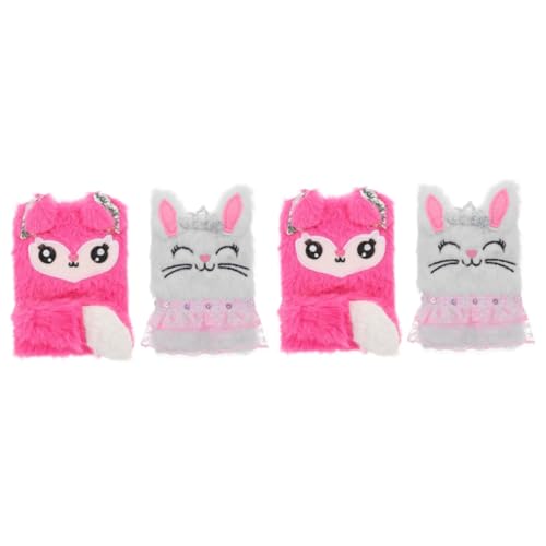 Housoutil 4 Stck. Flauschiges Notizbuch für Mädchen Plüsch Tagebuch mit Cover Tragbares Mini Diary Geburtstagsgeschenk für Teens Süßes Tagebuch mit Hasen und Fuchs Housoutil 4 Stck. Flauschiges Notizbuch für Mädchen Plüsch Tagebuch mit Cover Tragbares Mini Diary Geburtstagsgeschenk für Teens Süßes Tagebuch mit Hasen und Fuchs von Housoutil