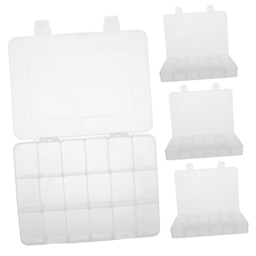 Housoutil 4 Stück Aufbewahrungsbox mit Fächern Verstellbare Trennwände Robuste Kunststoff Sortierbox für Kleinteile Schmuck Schrauben Perlen Handliche Organizer Box für Basteln und Angeln Housoutil 4 Stück Aufbewahrungsbox mit Fächern Verstellbare Trennwände Robuste Kunststoff Sortierbox für Kleinteile Schmuck Schrauben Perlen Handliche Organizer Box für Basteln und Angeln von Housoutil
