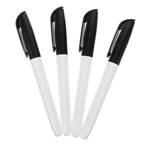 Housoutil 4 Stück Beschreibbarer nasse Stift Radierkappenmarker Whiteboard-Marker für Lehrer trocken abwischbare Tafelmarker löschbare Kreidemarker Schüttgutstifte Plastik von Housoutil