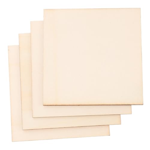 Housoutil 4 Stück Diy Malen Holzscheiben Unvollendete Holzplättchen für Basteln und Kreative Projekte von Housoutil