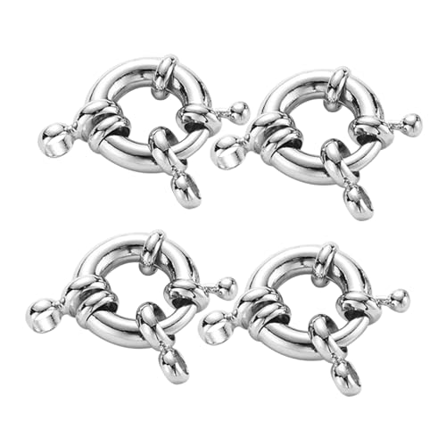 Housoutil 4 Stück Federring-verschlüsse mit Loch für DIY Schmuckherstellung Runde Verbindungsringe für Halsketten und Armbänder Langlebige Schmuckverschlüsse für Bastelprojekte Housoutil 4 Stück Federring-verschlüsse mit Loch für DIY Schmuckherstellung Runde Verbindungsringe für Halsketten und Armbänder Langlebige Schmuckverschlüsse für Bastelprojekte von Housoutil
