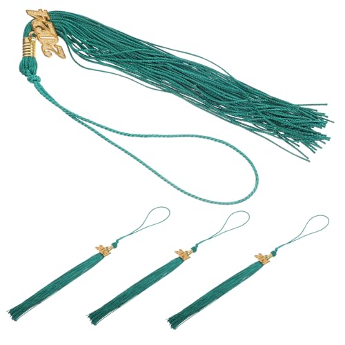 Housoutil 4 Stück Graduierungskappe Quasten Abschlusskappen aus Papier Abschlusskappenabdeckung Abschlusshüte Hut Quasten Zubehör für Abschlusskappen Abschluss-Gedenkquaste Polyester Green von Housoutil