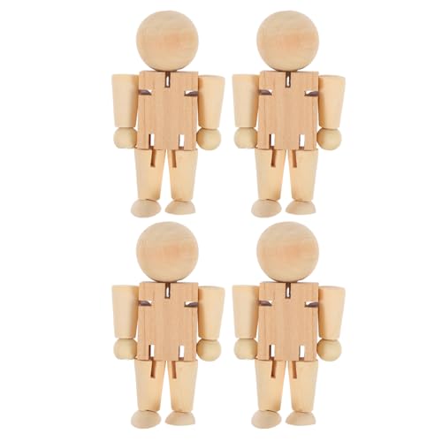 Housoutil 4 Stück Holzfiguren Zeichnungspuppen Schaufensterpuppe zeichnen posiert als Holzfigur Nussknacker aus schlichtem Holz Zeichnungsfigurenmodell Nussknacker-Soldat aus Holz Beige Housoutil 4 Stück Holzfiguren Zeichnungspuppen Schaufensterpuppe zeichnen posiert als Holzfigur Nussknacker aus schlichtem Holz Zeichnungsfigurenmodell Nussknacker-Soldat aus Holz Beige von Housoutil