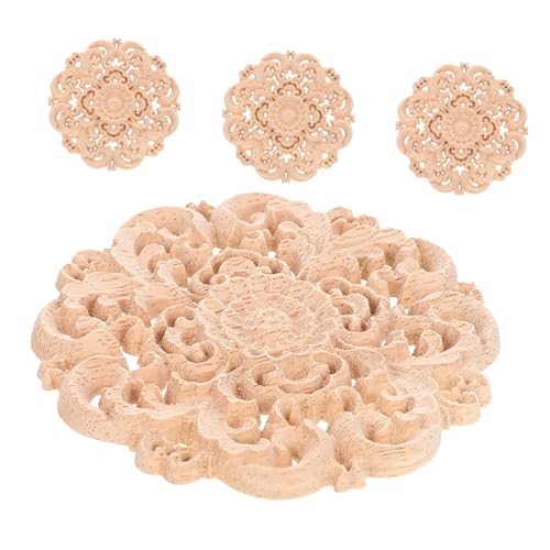 Housoutil 4 Stück Holzschnitz Aufkleber Holzverzierungen Runde Blumen Onlays Eck Onlay Applikation Holz Blumen Applikation Für Möbel Schrank Holzaufkleber Für Housoutil 4 Stück Holzschnitz Aufkleber Holzverzierungen Runde Blumen Onlays Eck Onlay Applikation Holz Blumen Applikation Für Möbel Schrank Holzaufkleber Für von Housoutil