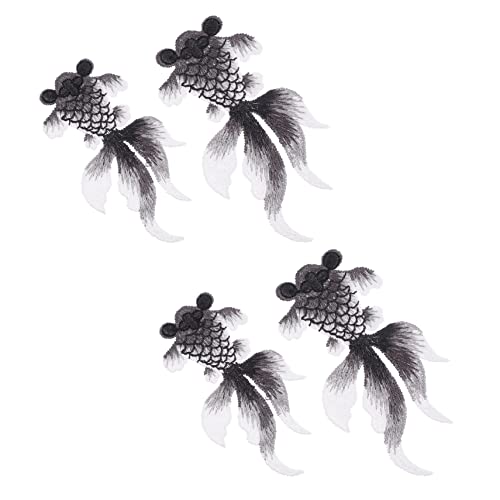Housoutil 4 Stück Kleiderflicken Glücksfisch-patch Aufnäher Für Kleidung Klein Wärmeübertragungspflaster Gestickte Aufnäher Mit Karpfen Selbst Design Flecken Stickgarn Black Housoutil 4 Stück Kleiderflicken Glücksfisch-patch Aufnäher Für Kleidung Klein Wärmeübertragungspflaster Gestickte Aufnäher Mit Karpfen Selbst Design Flecken Stickgarn Black von Housoutil