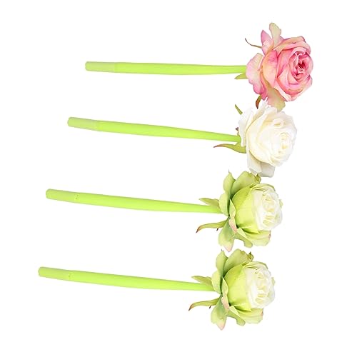 Housoutil 4 Stück Neutralstifte Aus Weichem Gummi Gel Tintenstifte Kugelschreiber Kawaii Stifte Blumen Tintenstift Für Mädchen Blumen Gel Tintenstift Süße Stifte Für Mädchen von Housoutil