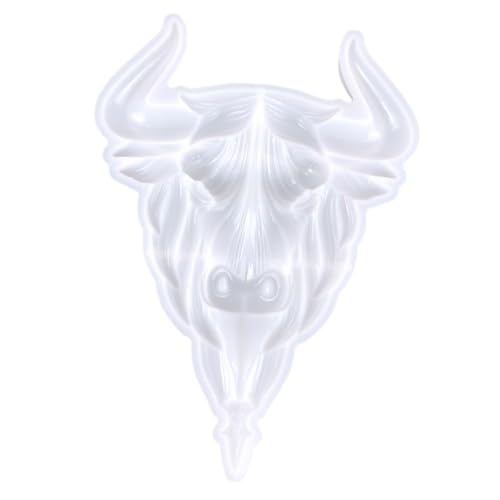 Housoutil 4 Stück Ox Head Silikonform für DIY Wanddekoration Flexible Gießform für Handwerksprojekte Wiederverwendbar und Einfach zu Reinigen für Kunstwerke und Details von Housoutil