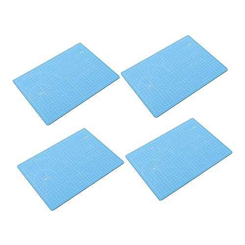 Housoutil 4 Stück PVC Schneidematten Multifunktionale Bastelunterlagen mit Runder Selbstheilend für Gravieren Sicher der Anwendung von Housoutil