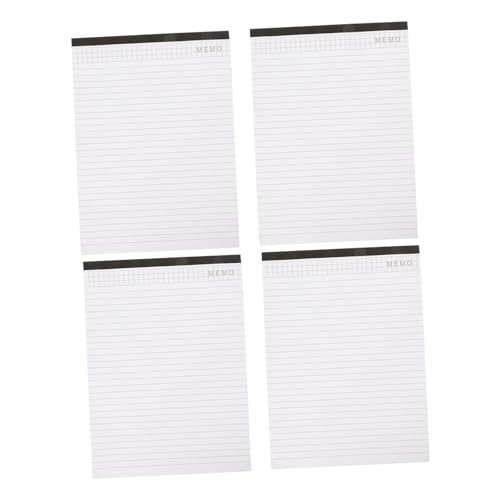 Housoutil 4 Stück Reißbare Notizblöcke Multifunktionale Memo Pads für Besprechungsnotizen und Planungen Schreibzubehör für Büro Schule und Reisen von Housoutil