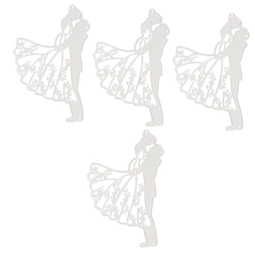 Housoutil 4 Stück Stanzform Metall Diy Schablonen zum Ausschneiden für Karten und Einladungen Hochzeitsdekoration für Scrapbooking und Albumgestaltung Präzise Details und Einfache Handhabung von Housoutil