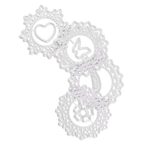 Housoutil 4 Stück Stanzformen ausstechplatte cutter messser Schneidemesser für Basteln Kreisschneider zum Basteln sterben Karte empfindliche Stanzform Stanzmaschine Kohlenstoffstahl Silver Housoutil 4 Stück Stanzformen ausstechplatte cutter messser Schneidemesser für Basteln Kreisschneider zum Basteln sterben Karte empfindliche Stanzform Stanzmaschine Kohlenstoffstahl Silver von Housoutil