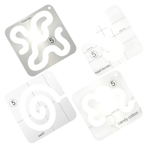 Housoutil 4 Stück Teiliges Acryl Näh Lineal für Patchwork und Quilting Transparentes Nähmaschinen Zubehör Präzises Design für Effizientes Arbeiten mit Stoffen von Housoutil