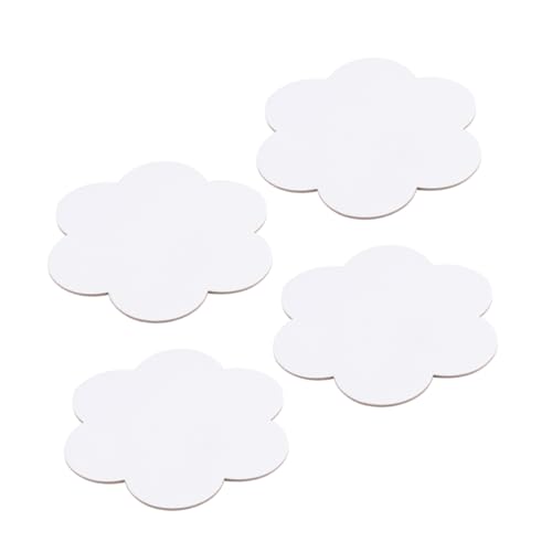 Housoutil 4 Stück Teiliges Kleine Runde Leinwandplatten Baumwoll Canvas für Acrylfarbe Sichere Abgerundete Kanten Blumenförmige Maltafeln für Anfänger und Hobbykünstler von Housoutil