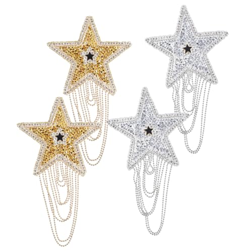 Housoutil 4 Stück Teiliges Kompakte Verschleißfeste Bügelflicken mit Funkelndem Stern design Vielseitig Einsetzbare Aufnäher für Kleidung Hüte Taschen und Schuhe Einfache Anwendung und Housoutil 4 Stück Teiliges Kompakte Verschleißfeste Bügelflicken mit Funkelndem Stern design Vielseitig Einsetzbare Aufnäher für Kleidung Hüte Taschen und Schuhe Einfache Anwendung und von Housoutil