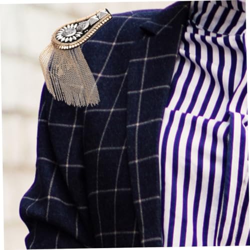 Housoutil 4 Stück Teiliges Metall Schulter Epauletten mit Quasten Langlebige Punk Schulterpads Einfache Anbringung Fransen für Blazer und Kostüm Goldfarbene Retro Schulteraccessoires Housoutil 4 Stück Teiliges Metall Schulter Epauletten mit Quasten Langlebige Punk Schulterpads Einfache Anbringung Fransen für Blazer und Kostüm Goldfarbene Retro Schulteraccessoires von Housoutil