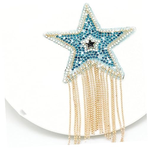 Housoutil 4 Stück Teiliges Set Bunte Stern Patches mit Strasssteinen und Quasten Hitze und Wasserbeständige Hotmelt Aufkleber für Diy Kleidung Rucksäcke Kostüme Langlebige und Starke Haftung von Housoutil