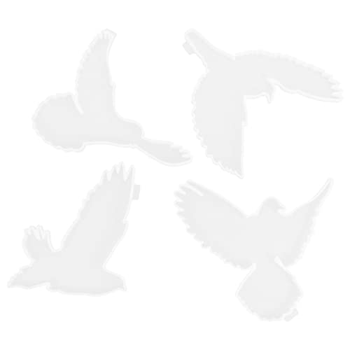 Housoutil 4 Stück Teiliges Set Silikon DIY Vogel Gießform für Wanddekoration Flexible und Sichere Formen für Kreative Handwerksprojekte für Ornamente und von Housoutil