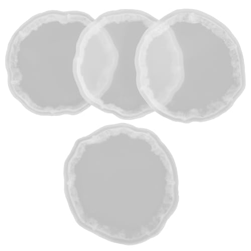 Housoutil 4 Stück Teiliges Silikon Untersetzer Mold DIY Gießformen für Kreative Projekte Wiederverwendbare Silikonformen für Kaffeetassen Langlebig und Flexibel für Heimdekoration und von Housoutil