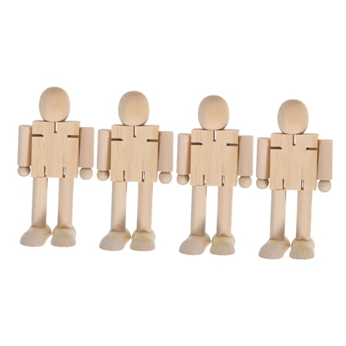 Housoutil 4 Stück Teiliges Unbemalter Holzroboter mit Beweglichen Gelenken Bemalbare Steckpuppen für DIY Bastelset Kreative Roboterspielfiguren für Kindergarten und Familienaktivitäten Housoutil 4 Stück Teiliges Unbemalter Holzroboter mit Beweglichen Gelenken Bemalbare Steckpuppen für DIY Bastelset Kreative Roboterspielfiguren für Kindergarten und Familienaktivitäten von Housoutil