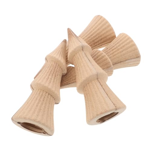 Housoutil 4 Stück Teiliges Unfertige Holz Miniatur Weihnachtsbäume Kleine Rohholz Dekofiguren zum Bemalen und Basteln DIY Tischdekoration für Festliche Weihnachtsornamente von Housoutil