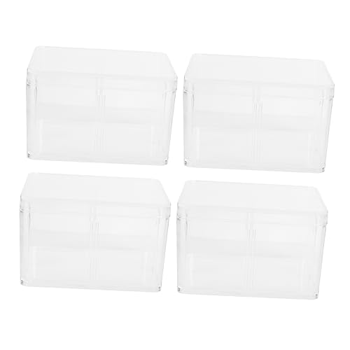 Housoutil 4 Stück Transparente Aufbewahrungsboxen Kunststoff Mini Specimen Boxen mit Deckel für Lebensmittel Süßigkeiten Schmuck und Zubehör von Housoutil