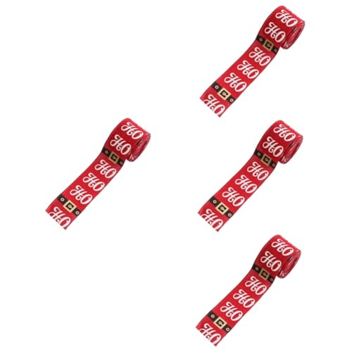 Housoutil 4 Stück Weihnachtliches Geschenkband Rot Satinband für Geschenkverpackung DIY Schleifen und Weihnachtsbaumdekoration Vielseitiges Bastelband für Geschenkschleifen Girlanden und Housoutil 4 Stück Weihnachtliches Geschenkband Rot Satinband für Geschenkverpackung DIY Schleifen und Weihnachtsbaumdekoration Vielseitiges Bastelband für Geschenkschleifen Girlanden und von Housoutil
