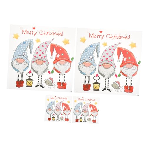 Housoutil 4 Stück Weihnachtsabziehbilder Weihnachtsmann Weihnachtszwerg-stoffaufkleber Gnom Applikation Hitze Frohe Weihnachten Gnom Patches Weihnachtsaufkleber Aus Sublimationsfolie von Housoutil
