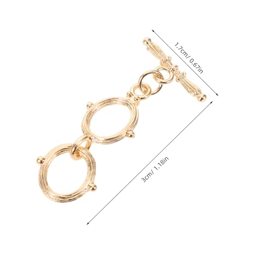 Housoutil 4 Stücke Teiliges Metall Toggle Verschlüsse für Halsketten und Armbänder Langlebige T-bar Verschlüsse mit Ring Verstellbare Schmuckverlängerung für DIY Schmuckherstellung und von Housoutil