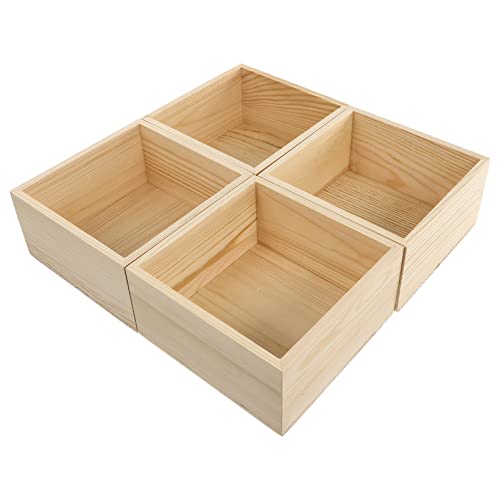 Housoutil 4-teilige Boxen Kleine Holzkiste Ohne Deckel Aufbewahrungsboxen Hochzeit Veranstalter Handwerkspeicher Aufbewahrungsbehälter Für Dekorationen Lagerbehälter Kleiner Speicher Hölzern Housoutil 4-teilige Boxen Kleine Holzkiste Ohne Deckel Aufbewahrungsboxen Hochzeit Veranstalter Handwerkspeicher Aufbewahrungsbehälter Für Dekorationen Lagerbehälter Kleiner Speicher Hölzern von Housoutil