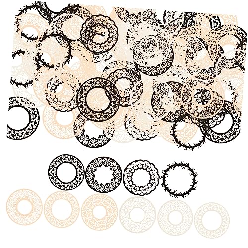 Housoutil 40 Blatt Geprägtes Hohlpapier Schrott Scrapbook-papier Vintage-scrapbooking Spitzenpapier Spitzen Diy Papier Diy Material Papier Retro-bastelpapier Journalpapier von Housoutil