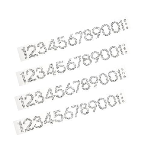 Housoutil 40 Stück Flicken Nummern Aufbügeln Gestickte Aufnäher Stickereiflecken Perlen Patchen Reparatur Aufnäher Für Taschen Applikationen Flicken Nähen Strasssteine von Housoutil