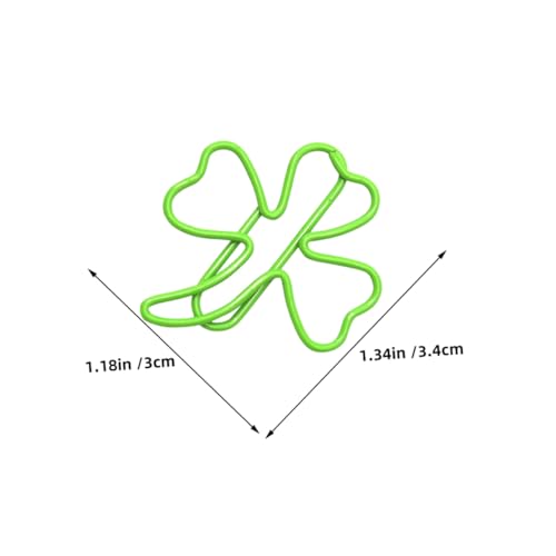 Housoutil 40 Stück Teiliges Grüne Kleeform Büroklammern aus Metall Dekorative Paperclips für Büro und Zuhause Multifunktionale Lesezeichen und Dokumenten Clips für Notizen und Housoutil 40 Stück Teiliges Grüne Kleeform Büroklammern aus Metall Dekorative Paperclips für Büro und Zuhause Multifunktionale Lesezeichen und Dokumenten Clips für Notizen und von Housoutil