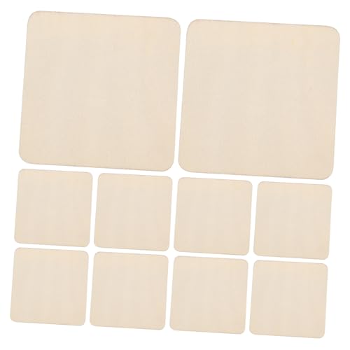 Housoutil 40 Stück Teiliges Quadratische Naturbelassene Holzplatten zum Basteln Unlackierte Glatte Holzstücke für DIY Malerei Gravur Dekoration Untersetzer und Holzhandwerk von Housoutil